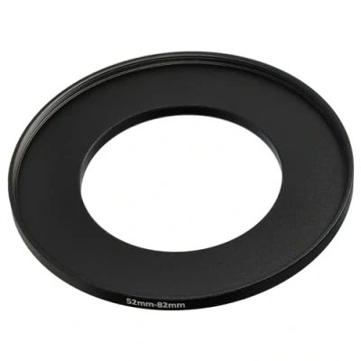 Abbildung von vhbw Step Up Ring Adapter von 52 mm auf 82 für Kamera Objektiv Filteradapter, Metall, Schwarz