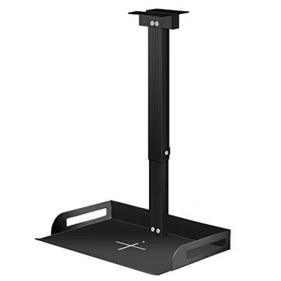 Abbildung von Drsn Universal Projektor Halterung für die Decke/Wand, Höhenverstellbar 34 56cm bis 5kg Tablett 24x20cm Kabelführung, Beamer Deckenhalterung Projektoren, Router usw