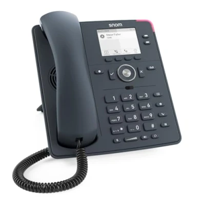 Abbildung von Snom D140 Desk VoIP Festnetztelefon, Schiefergraues Gehäuse, 2 SIP IdentitäTen, Energieeffizient (PoE Klasse 1), 2,8&#039; TFT LCD, Graustufenanzeige, 360 Benachrichtigungsanzeige, 6+4 Funktionstasten