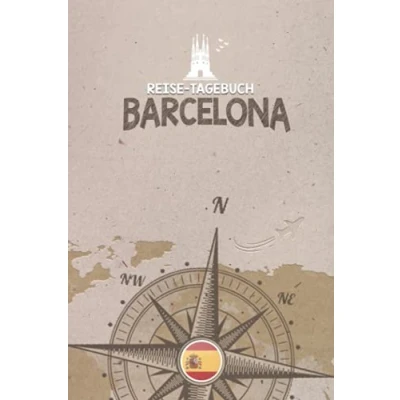 Abbildung von Reisetagebuch Barcelona: Urlaubstagebuch Reise Tagebuch zum Selberschreiben Platz für 54 Reisetage Geschenk Notizbuch 118 Seiten