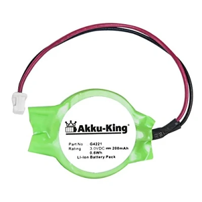Abbildung von Akku King Backup, CMOS Knopfzelle kompatibel mit Dell Latitude D505, D510, D520, D600, D610 Li Ion 200mAh