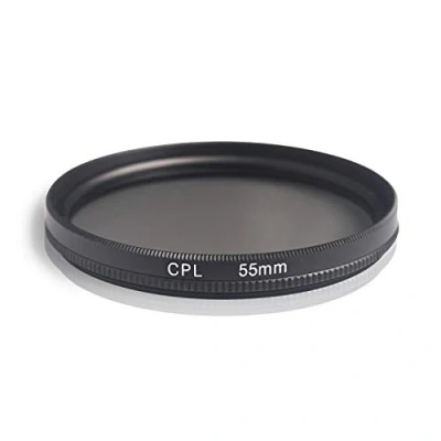 Abbildung von Ares Foto® CPL Zirkular Polfilter Polarisationsfilter, optisches Glas &amp; Aluminium. Für Canon Sony Nikon Fujifilm Pentax Tamron Sigma Leica Olympus Panasonic (55mm)