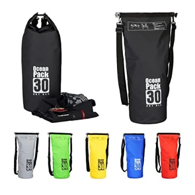 Abbildung von relaxdays Drybag Ocean Pack 30L wasserdicht, Schwarz