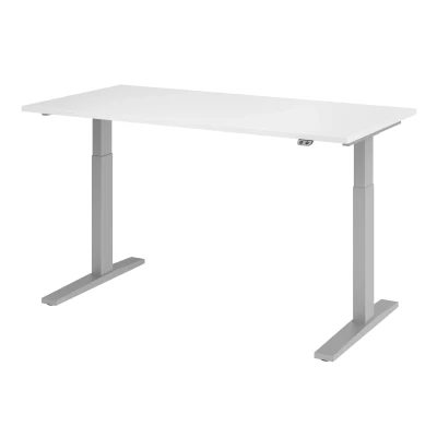 Abbildung von Hammerbacher Schreibtisch XMKA16 Weiß/Silber