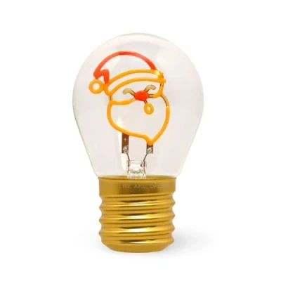 Abbildung von Legami Tischlampe in Form einer Glühbirne, Santa Claus, für Indoor Use Only, wiederaufladbar mit USB Kabel, kabellos
