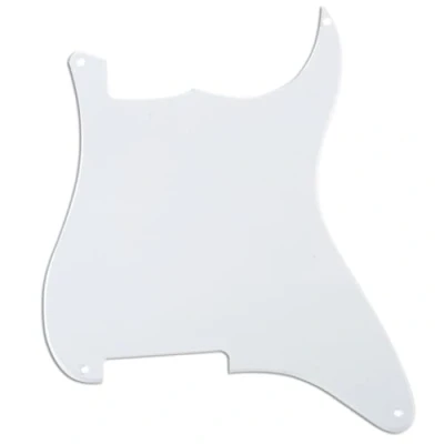 Abbildung von Musiclily 4 Löcher Gitarre Schlagbrett Rohmaterial ST Pickguard für Strat Style E Gitarre,1 lagig Weiß