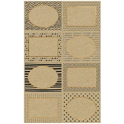 Abbildung von AVERY Zweckform Kraftpapier Aufkleber 16 Sticker Beschriftung Muster (Papier Sticker, Geschankaufkleber, natur, braun, beige) 57125