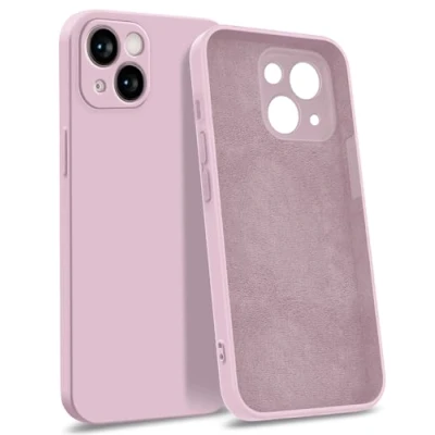 Abbildung von MyGadget Hülle kompatibel mit iPhone 13 [ 4 Layer Struktur Schutzhülle ] Gummierte Handyhülle Soft Inlay &amp; Hardcase Cover außen Pink