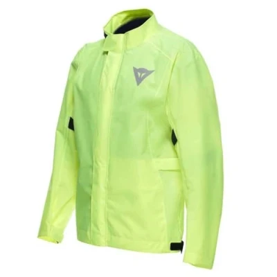 Abbildung von Dainese Ultralight Rain Jacket, Faltbare Regenjacke für Motorradfahrer, wasserdicht und winddicht, Männer Frauen, Fluo Gelb, XXL