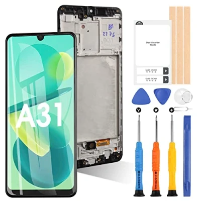 Abbildung von ARSSLY Bildschirm für Samsung Galaxy A31/A315F LCD Display Touch Digitazer Assembly Ersatz mit Werkzeugen (Schwarz Rahmen)