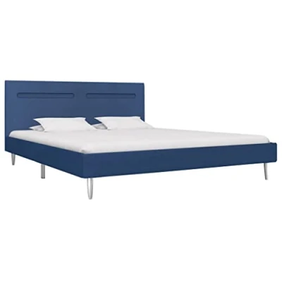 Abbildung von vidaXL Bett Bettgestell mit LED Blau Stoff 180 x 200 cm