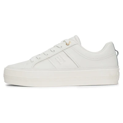 Abbildung von Tommy Hilfiger Essential Monogram Sneaker low, Damen, Größe: 42, Ecru Schuhe