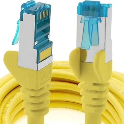 Abbildung von 3 Meter CAT6a Netzwerkkabel gelb 1 Stück CAT 6 A Patchkabel 10000 Mbit s SFTP PIMF 500 MHz kompatibel zu CAT5 CAT6 CAT7 DSL Internet Switch Router