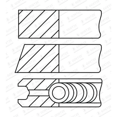 Abbildung von GOETZE ENGINE 08 451300 00 Kolbenringsatz 83 OPEL: Zafira C Tourer, Insignia A Sports Tourer