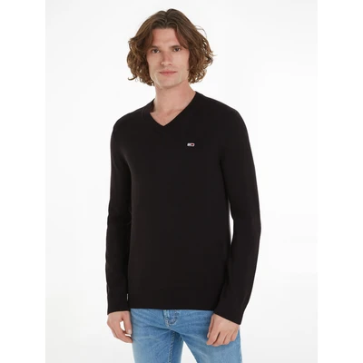 Abbildung von Tommy Jeans V NECK Sweater Strickpullover, Herren, Größe: 54, Black