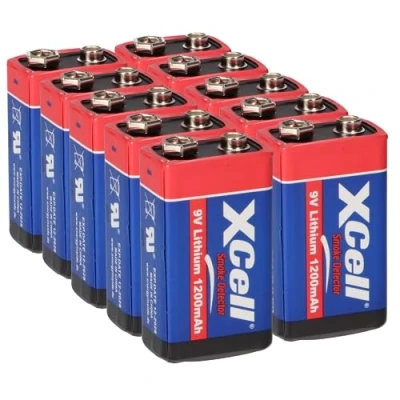 Abbildung von WSB Batterie Akkuman.de 10er Set 9V Block Lithium Hochleistungsbatterien für Rauchmelder