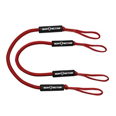 Abbildung von Extreme Max 3006.2714 BoatTector Bungee Dockleine, 1,5 m, Rot, 2 Stück