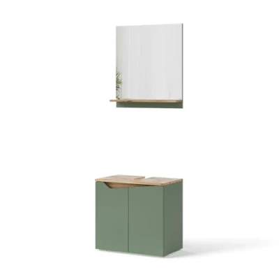 Abbildung von Vicco Badmöbel Set Marelle, Grün/Artisan, 2 Teile