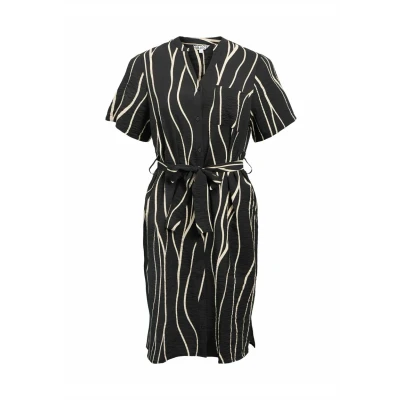 Abbildung von Object Print Blusenkleid, Damen, Größe: 44, Black