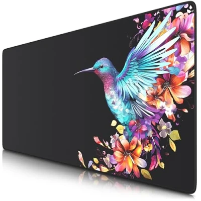 Abbildung von TITANWOLF XXL Speed Gaming Mauspad 900 x 400mm Mousepad Tischunterlage Large Size verbessert Präzision und Geschwindigkeit Colour Colibri