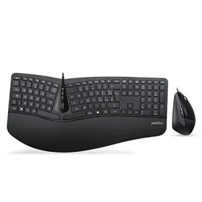 Abbildung von Perixx Periduo, Set, ergonomische Tastatur mit vertikaler Maus.