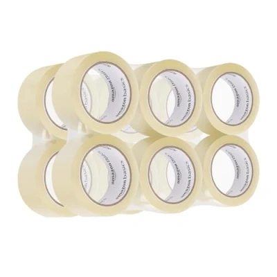 Abbildung von Amazon Basics Paketband Rollen, 1.8 mil dick, Clear, 12 Stück, 48 mm x 66 m