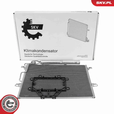 Abbildung von ESEN SKV 86SKV459 Klimakondensator ohne Trockner Aluminium 630mm MERCEDES BENZ: E Klasse T modell, Limousine, CLS Coupe