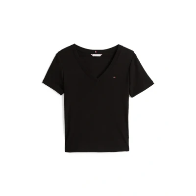 Abbildung von Tommy Hilfiger NEW SLIM CODY V NECK Tshirt basic, Damen, Größe: Small, Black