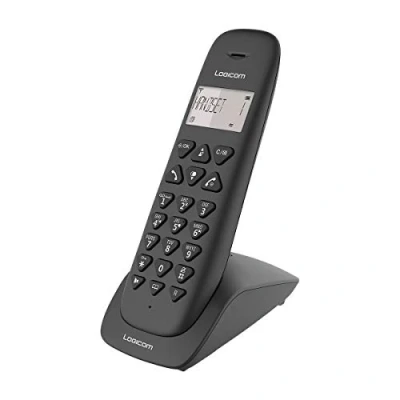 Abbildung von Telefon Fixed Wireless Funktelefon mit Anrufbeantworter Solo Analoge Telefone und DECT Logicom Vega 155T Festnetz Schwarz Answering