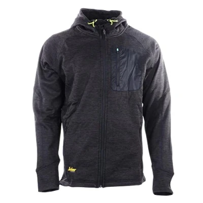 Abbildung von Snickers Flexible Fleece Kapuzenpullover, Schwar