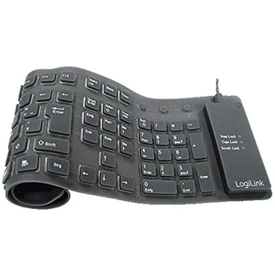 Abbildung von LogiLink flexible USB Tastatur (Faltbar, Spritzwassergeschützt, Staubgeschützt)