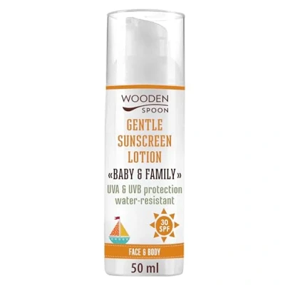 Abbildung von Holz Löffel Sonnenschutz LSF 30 50 ml