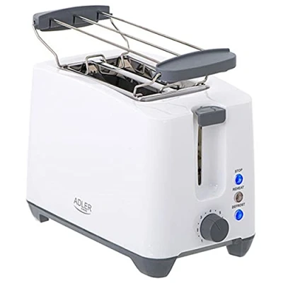 Abbildung von Adler Toaster AD 3216, 2 Scheiben Toaster, 750 W, 1000 Brötchenaufsatz