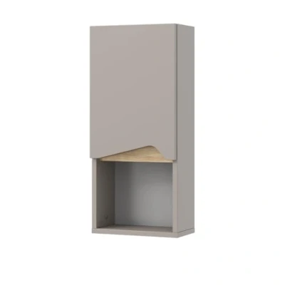 Abbildung von Vicco Hängeschrank Marelle, Greige/Greige, 30 x 67 cm mit Tür und offenem Fach