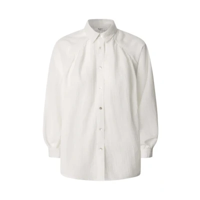 Abbildung von Pepe Jeans Hemdbluse, Damen, Größe: Large, Mousse white
