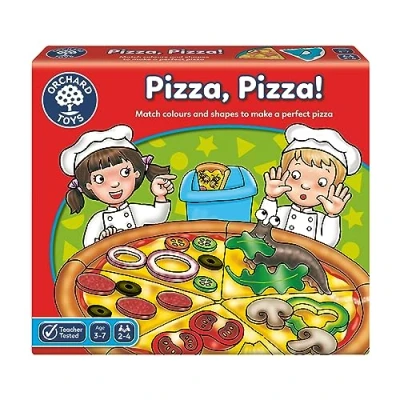 Abbildung von Orchard Toys Pizza, Pizza! Game, Educational Board Game for Preschoolers and Children Age 3 7, Shape Colour Toy