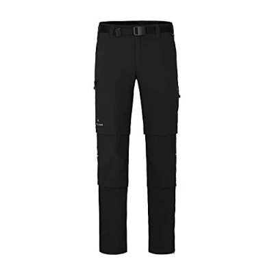 Abbildung von Bergson Outdoorhose QUEENSLAND Doppel ZIPP Off mit T Herren Wanderhose, vielseitig, pflegeleicht, Kurzgrößen, schwarz