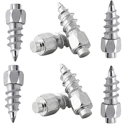 Abbildung von Plextone 100PCS SUV ATV Autoreifenbolzen Schraube &amp; Hülse Kit LKW rutschfeste Hartmetallspitze Schneeketten Spikes Bolzen (12 mm)