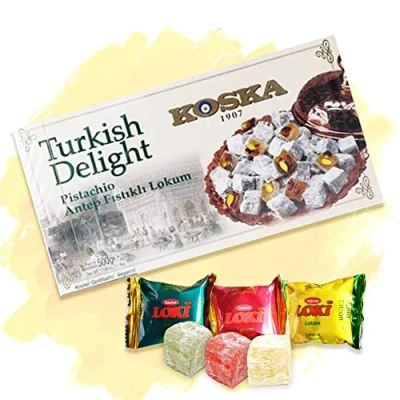 Abbildung von KOSKA Türkischer Honig Lokum Turkish Delight / Pistazie Fistikli Pistachio + 3 Loki GRATIS dazu