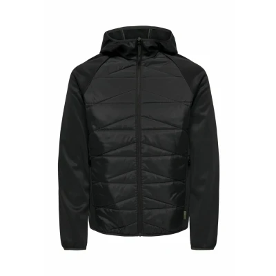 Abbildung von ONLY &amp; SONS Herren ONSLAN Mix Jacket OTW Kurzjacke, Black/Detail:Black, S