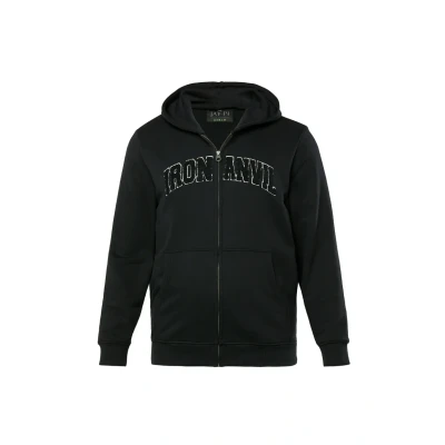 Abbildung von JP1880 Hoodie IRON Anvil Fitness Sweatjacke, Herren, Größe: Large, Black