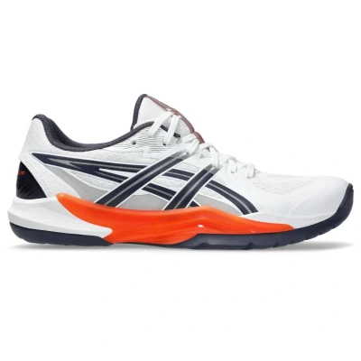 Abbildung von Asics Powerbreak Handballschuh, Herren, Größe: 40, White/nova orange Textil/synthetik
