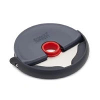 Abbildung von Joseph Disc leicht zu reinigen Pizzaschneider Rad Compact, Edelstahlklinge, grau/rot