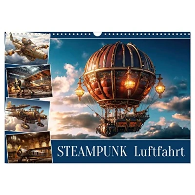 Abbildung von Steampunk Luftfahrt (Wandkalender 2025 DIN A3 quer), CALVENDO Monatskalender