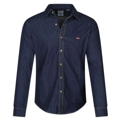 Abbildung von Levi&#039;s Battery Shirt SLIM Hemd, Herren, Größe: Small, Nero dark wash