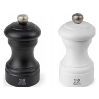 Abbildung von Peugeot Bistro Mühlen Set Pfeffer/Salz, Klassische Mahlgradeinstellung, Höhe: 10 cm, Holz, Weiß/Schwarz, 2/24291