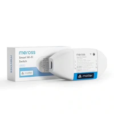 Abbildung von Meross WLAN Schalter Matter, 16A Smart Switch mit Matter Simple Setup (MSS) und Energieverbrauchsmessung, Modul Kompatibel Apple Home, Alexa Google Sprachsteuerung