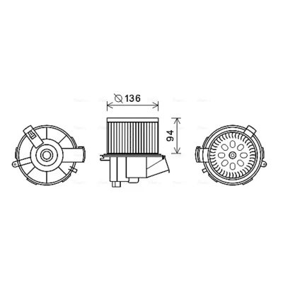 Abbildung von PRASCO PE8387 Elektromotor, Innenraumgebläse 12 PEUGEOT: 307 Schrägheck, SW