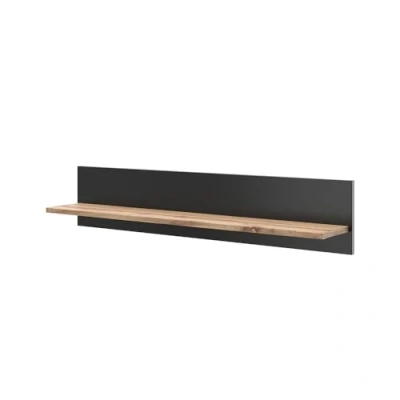 Abbildung von Vicco Bücherregal Amber, Eiche Wotan/Anthrazit, 100 x 20 cm wandhalterung