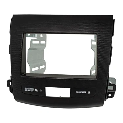 Abbildung von tomzz Audio 2408 019 Doppel DIN Radioblende kompatibel mit Citroen Crosser Peugeot 4007 Mitsubishi Outlander schwarz